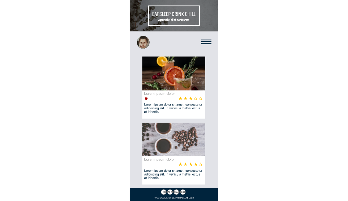mobile view with images and rating if favorite places to get drinks