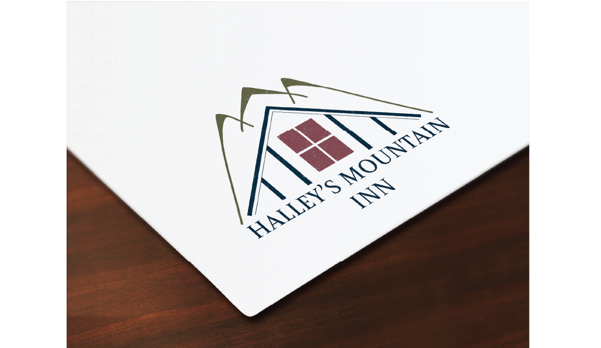 mock-up of halley's mountain in logo
