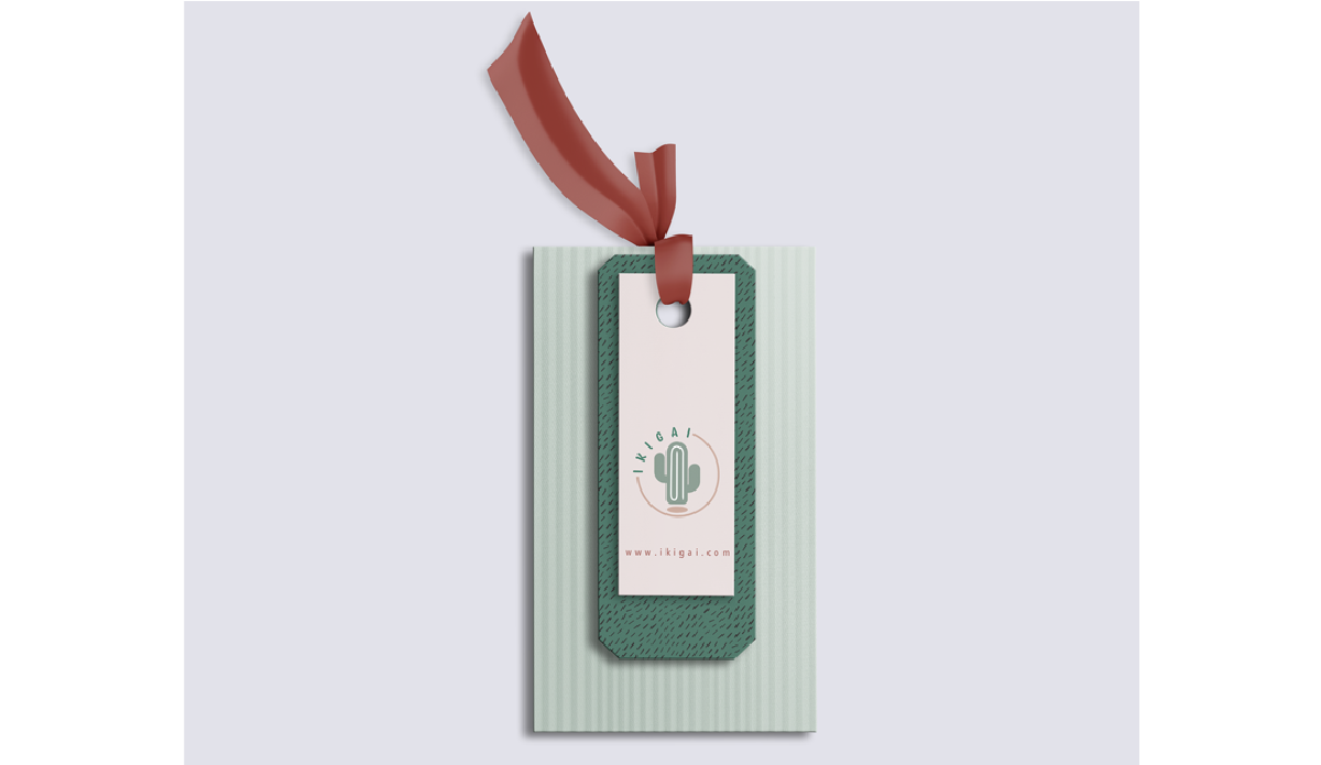 Mock-up of cactus logo on a label